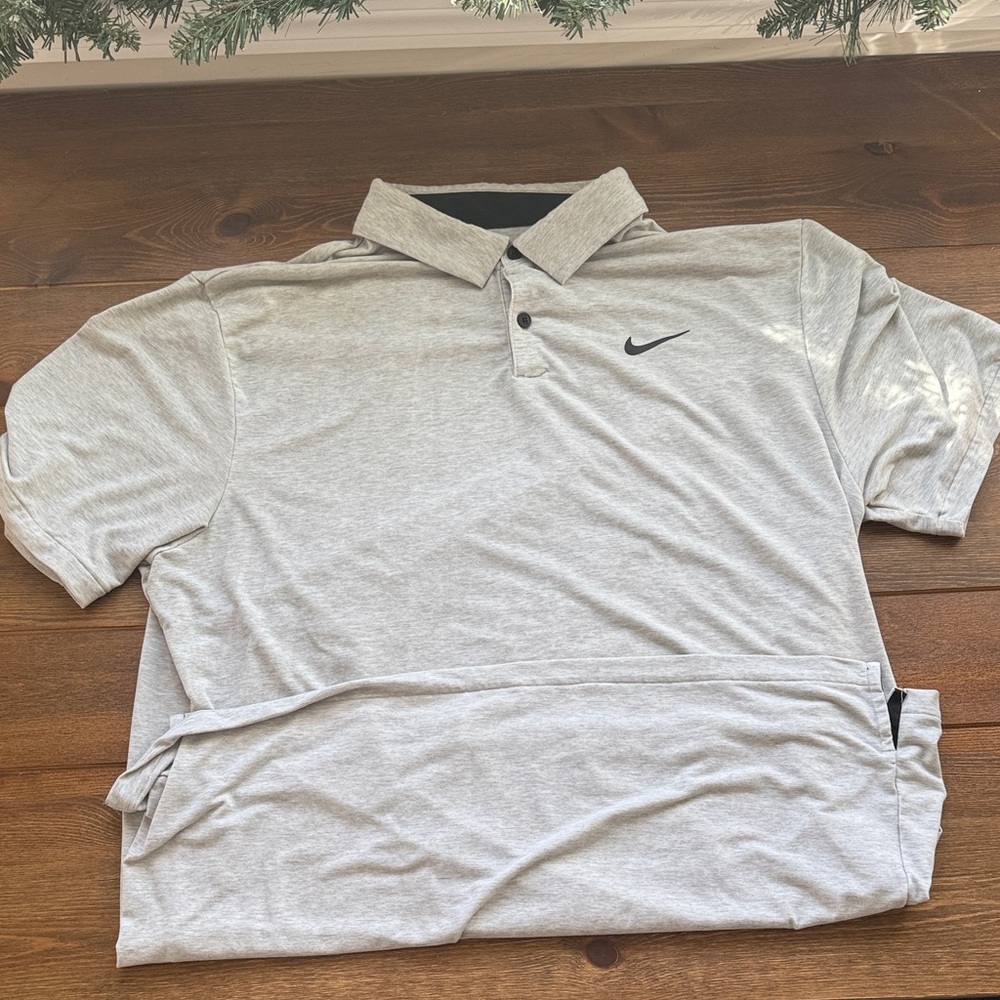 Nike Men's Heather Gray Polo Shirt